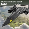 Miniatyrbild 2 av 7: Air Force Blackbird Reconnaissance Flygplan Legering Modell Fighter Montering Byggnad Block Leksak