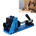 Miniatyrbillede 2 af 6: Træbearbejdning Skråt Hul Dyveling Jig Lomme Hul Jig Kit Med 9,5 mm Bor Bit Guide