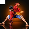 Miniatyrbillede 2 af 5: One Piece Luffy Figures Abe D. Luffy Battle Style Action Figures Anime Collection PVC Model Dukke Legetøj