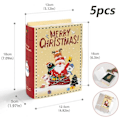 Miniatyrbilde 8 av 8: 5 stykker bok form jul godteri gave boks jul gave pakning boks god jul fest pynt