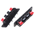 Miniatyrbillede 3 af 6: 2 Pcs 4 Positioner Stik Terminal Push In Jack Fjeder Load Audio Speaker Terminals