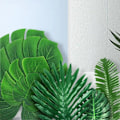 Miniatyrbild 2 av 6: 21 bitar Tropical Palm Löv Sommar Monstera Konstgjord Side Sköldpadda Löv För Hem Fest Inredning