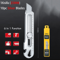 Pikkukuva 10 / 11: Alumiini Seos 6 1 tasku Utility veitsi Monitoiminen Heavy Duty Box leikkuri