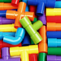 Miniatyrbilde 1 av 10: DIY Vann Byggeklosser Leker Montessori Vann Rør Byggeklosser Leketøy Designer Barn Bygg Utdanningsleker Gave