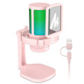 Miniatyrbild 5 av 7: USB typ-c mikrofon med RGB Lights Mute Noll Latency Monitoring Podcasting Mic for Gaming