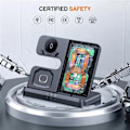 Miniatyrbild 4 av 6: 3 in 1 Trådlös Laddare Ställ För Samsung S22 S21 S20 S10 Ultra Note Galaxy Watch 5 4 Active Buds 15W Snabb Laddning Dock Station