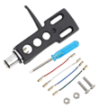 Miniatyrbilde 1 av 6: Universal LP Platespiller Phono Headshell Mount Erstatning med 4 ledninger