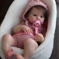 Miniatyrbild 6 av 7: 45cm Hel Kroppen Silicon Viny Äng Bebe Reborn Flicka Med Rooted Hår Handgjorda Lifelike Realistic Reborn Doll Leksak