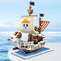Miniatyrbillede 4 af 11: Navigation Skib Bygge Klodse Legetøj Pirat Skib Dekoration Pædagogisk Legetøj