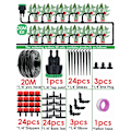 Pikkukuva 7 / 7: 20 mittari ja 24 Puutarha tihku kastelu automaatti kastelu järjestelmä 1/4'' suuttimet bonsai ruukku kasvi nurmikon kukka vihannes kasvihuone