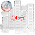 Miniatyrbild 4 av 4: 24 bitar Mini Square Förvaring Låda Transparent Plast Lådor För Smycken Förvaringsfodral