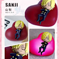 Miniatyrbillede 5 af 7: One Piece Luffy Zoro Nami Sanji Nat Lys Anime Figur Lampe Blødt Lys Soveværelse Sengebord LED Lys Værelse Børn Legetøj Gave
