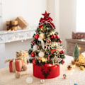Miniatyrbilde 10 av 11: Kunstig juletre med LED mini skrivebord furu PVC jule pynt tre jule pynt