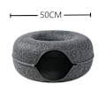Miniatyrbild 8 av 8: Donut Husdjur Katt Tunnel Interaktiv Lek leksak Katt säng Dubbel Use Illrar Kanin Säng Tunnlar Inomhus leksaker