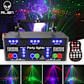 Miniatyrbilde 2 av 6: 21 Hole RGB Party DJ Disco Beam Patterns Stage Laser Light Projector RGB UV LED Strobe Lyd Fest Holiday Bryllup Lampe