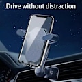Miniatyrbild 4 av 6: Gravity bil telefon hållare luft ventil krok telefon fäste 360-graders rotation smart telefon hållare