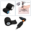 Miniatyrbillede 4 af 6: 20 stykker sort tatovering greb bandage cover omslag tape nonwoven vandtæt selv klæbende finger beskyttelse tatovering tilbehør