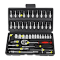 Miniatyrbild 6 av 6: 46 bitar Bil Reparation Verktyg Kit 1/4-tums Socket Set