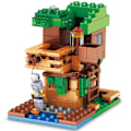 Miniatyrbillede 1 af 6: Træet Huset Små Bygningsblokke sæt Med Steve Action Figurer