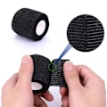 Miniatyrbillede 2 af 6: 20 stykker sort tatovering greb bandage cover omslag tape nonwoven vandtæt selv klæbende finger beskyttelse tatovering tilbehør