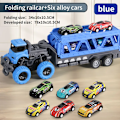 Miniatyrbilde 1 av 8: Deformerbar skinne bil  utkast foldbar  stor lastebil leker for barn  container transporter lekesett