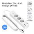 Miniatyrbillede 4 af 6: 2200W 10A Power Strip Desktop EU Stik Socket Stiktag Flere Socket med USB Opladning Adapter Switch