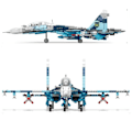 Miniatyrbillede 5 af 6: Mailackers Su-27 Fighter Model Byggeklodser Militær Børn's Legetøj