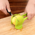 Miniatyrbillede 4 af 9: Rustfrit stål Køkken Håndholdt Orange Citron Skærer Tomat Skæring Klip Frugt Skærer Løg Skærer