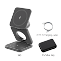 Miniatyrbilde 7 av 7: 3 I 1 Fleggbar Magnetisk Trådløs lader Stativ For iPhone 15 14 13 12 Pro/Max/Plus, AirPods 3/2/Pro, iWatch Lading