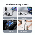 Miniatyrbillede 5 af 8: USAMS U83 66W 3 In 1 Digital Display Kabel PD QC Hurtig Opladning USB Type C kabel Til iPhone 14 13 12 Pro Max Huawei  Xiaomi Samsung