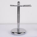 Miniatyrbillede 2 af 6: Mænd barberkniv holder rustfrit stål barbering børste stativ sikkerhed barberkniv holder