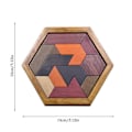Miniatyrbillede 2 af 7: Sekskantet Træ Geometrisk Form Stillesav Puslespil Skak Spillebræt Montessori Legetøj Pædagogisk Intelligence Legetøj