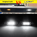 Miniatyrbild 4 av 6: Xenon White OEM-Fit Full LED Licens Plate Light För Volvo S80 XC90 S40 V60 XC60 S60 C70 XC70 V70 Car-Styling Nummer Lampa