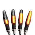 Pikkukuva 1 / 7: Universaali LED Moottoripyörä Kääntö Signal Light 12v IP68 Vedenpitävä Amber Flasher Merkki Blinkeri Taka Valot