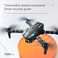 Pikkukuva 4 / 7: Mini Drone 4K HD kamera Kolmipuolinen Este Voitto Ilma Paine Kiinteä Korkeus Ammattimainen Taitettava nelikopteri lelut