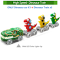Miniatyrbillede 8 af 9: Jul Dinosaur Legetøj Create A Dinosaur World Road Race-Flexible Track Santa Claus Bil