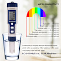 Miniatyrbild 2 av 6: 5 IN 1 PH Temperatur TDS EC Salthalt Meter Digital Vattentät Med Automatisk Kalibrering Funktion Vatten Kvalitet PH Tester