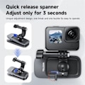 Miniatyrbilde 3 av 9: 360° Rotasjon Magnetisk Ryggsekk Klips Clamp Mount for GoPro Hero 11 10 9 8 7 6 5 Insta360 DJI Action Camera Tilbehør
