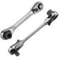 Miniatyrbillede 1 af 9: 2 i 1 Mini Hex Bit Driver Skruetrækker Håndtag Tovejs Quick Release Nøgle Skruenøgle Dobbelt hoved skralde fatning nøgle