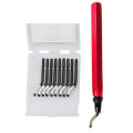 Miniatyrbild 1 av 7: Handtag Grader Metall Avgradning Verktyg Handtag Blockare Skärning Verktyg Med 10st Roterande Grader blad