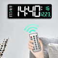 Miniatyrbild 2 av 7: Stor Digital Vägg Klocka Fjärrkontroll Temperatur Datum Vecka Display