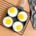 Miniatyrbillede 7 af 7: 4 huller Omelet Pande Stegning Gryde Fortykket Nonstick Æg Pandekage Bøf Tilberedning Pande