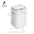 Miniatyrbild 10 av 10: Smart badrum soptunna automatisk påsar elektronisk soptunna vit beröringsfri smal smart sensor sopor bin