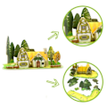 Miniatyrbild 2 av 4: Skog koja 3D pussel leksaker gör-det-själv barn hus byggnad modell kit montering leksaker