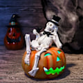 Pikkukuva 2 / 4: Halloween retro kurpitsa kallo lyhdyt LED valo juhlat koristeet akku virta kannettava kurpitsa yö valo