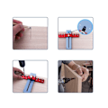 Miniatyrbilde 6 av 7: Trebearbeiding Boring Lokator Drill Guide Punch Locator Mal Linjal Justerbar For skap håndtak og trekker hull hull verktøy