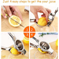 Miniatyrbillede 6 af 6: Citron presser manuel saftpresser rustfrit stål metal presse saftpresser frugt appelsin citron køkken citron presser værktøj