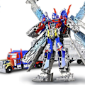 Miniatyrbilde 2 av 4: Stor størrelse 52 cm robot bil leketøy transformasjon modell deformasjon container lastebil  action figur