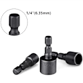 Miniatyrbillede 3 af 7: Bedste kvalitet 10 stykker 1/4 Tommer Sekskant Skaft Power Møtrik Driver Bor Bit Set Metric / Imperial  Socket Skruenøgle Skrue Skruetrækker
