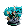 Miniatyrbild 3 av 6: Anime Zoro Figurer One Piece GK Tornado Fighting Roronoa Zoro Action Figures PVC Figurine Ornaments